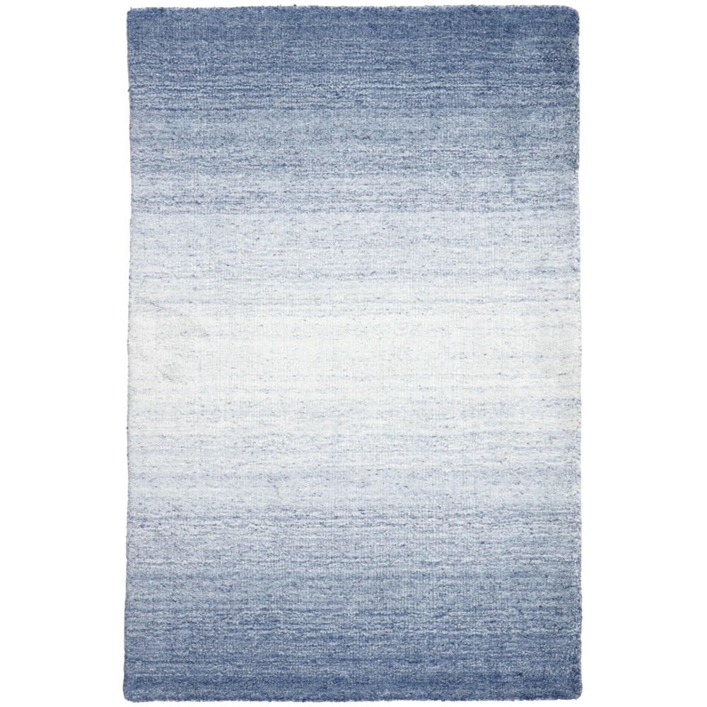 Arc de Sant Modern Ombre Wool Rug in Blau Blue